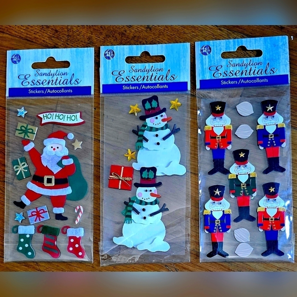 3 Pkg 3D Sandylion Essentials Stickers